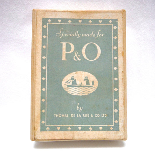 ANTIQUE DECK OF CARDS by Thomas de la Rue Company in Original Double Slipcase: P&O British Freight and Cruise Line!