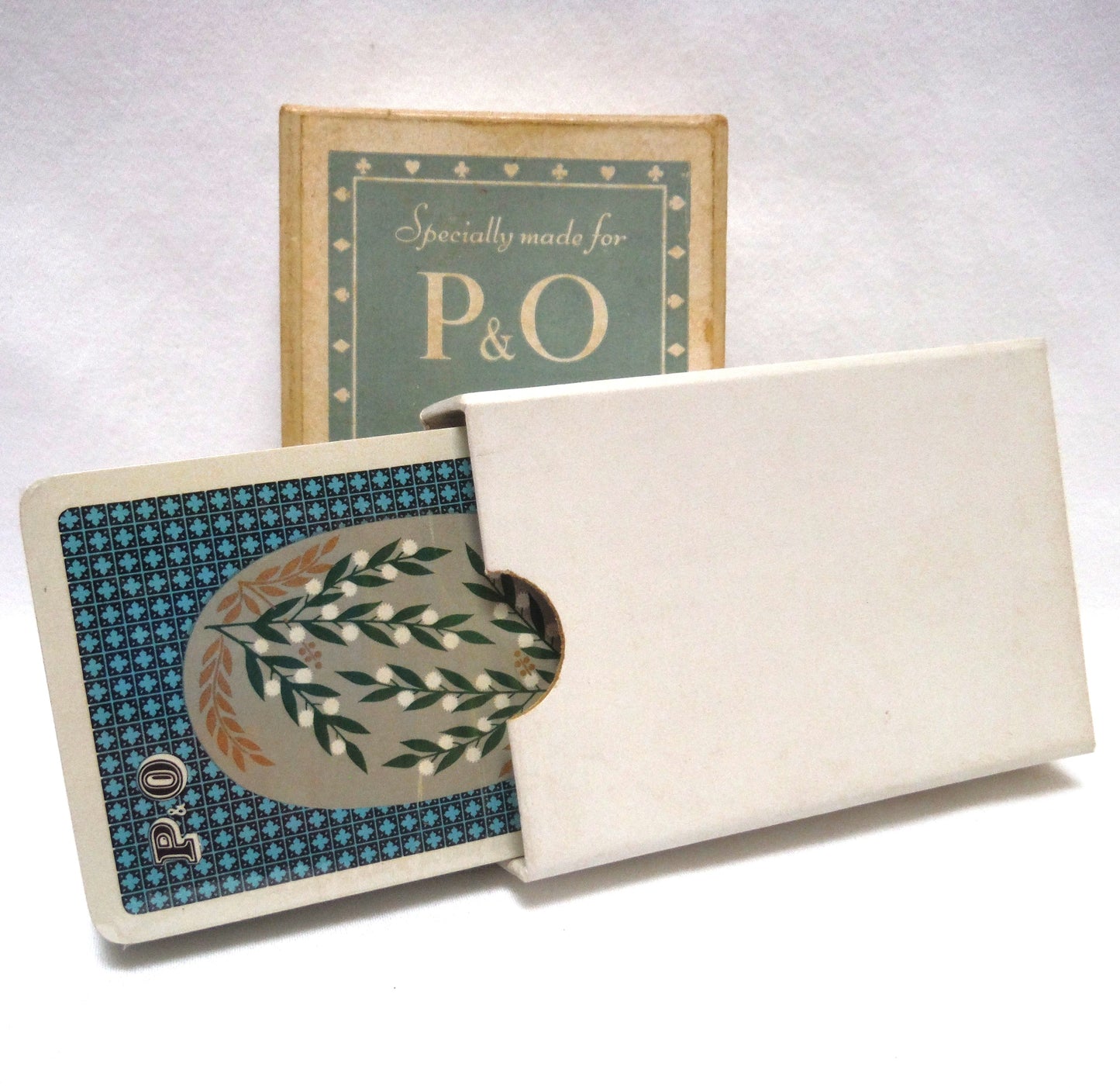ANTIQUE DECK OF CARDS by Thomas de la Rue Company in Original Double Slipcase: P&O British Freight and Cruise Line!