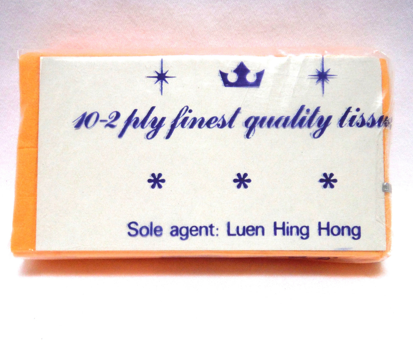 1950's VINTAGE POCKET TISSUE PACK: Perfumed Orange Tissues by IMPERIAL 10-2 ply finest quality by Luen Hing Hong