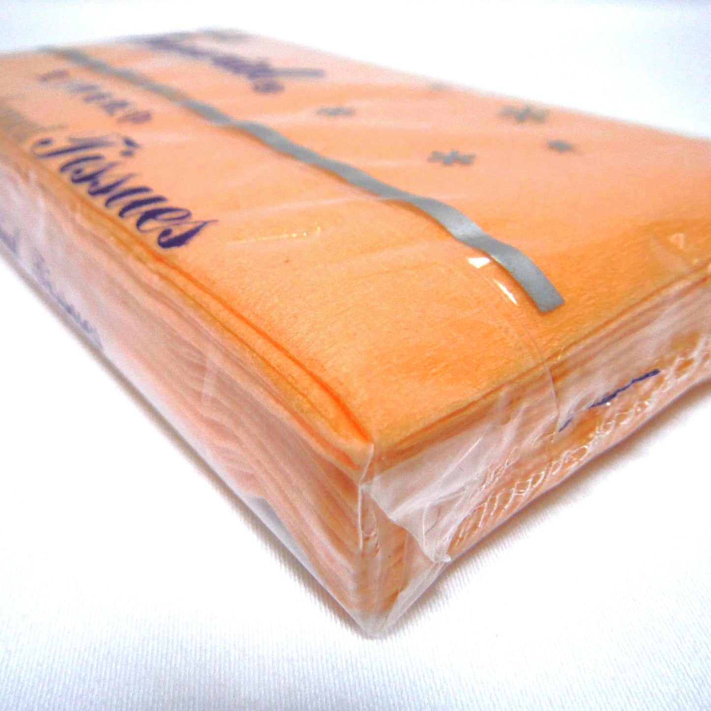 1950's VINTAGE POCKET TISSUE PACK: Perfumed Orange Tissues by IMPERIAL 10-2 ply finest quality by Luen Hing Hong