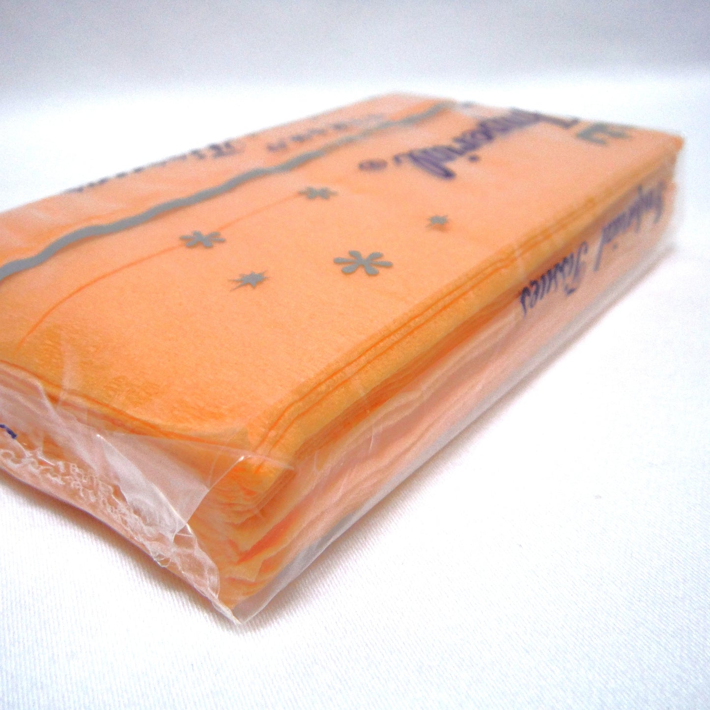 1950's VINTAGE POCKET TISSUE PACK: Perfumed Orange Tissues by IMPERIAL 10-2 ply finest quality by Luen Hing Hong