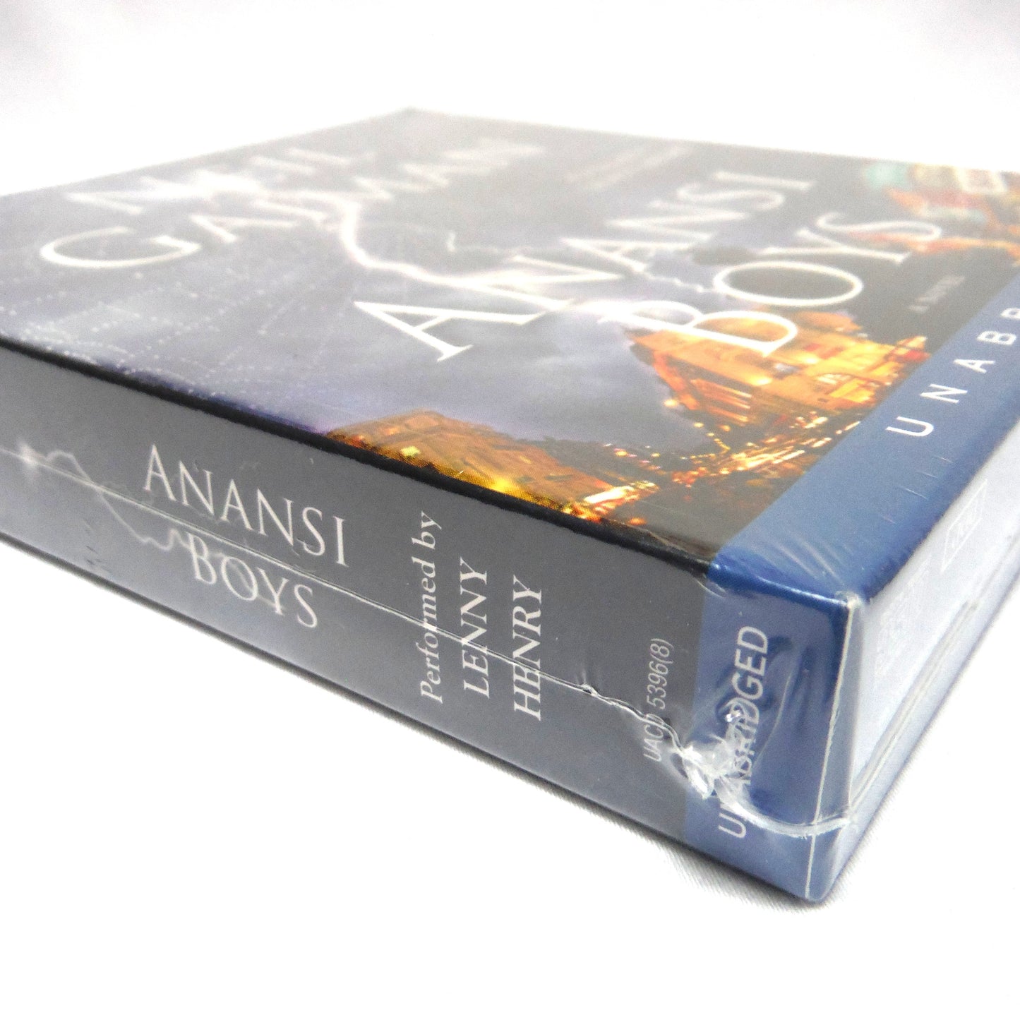 ANANSI BOYS, SET of 8 Compact Disks by Harper Audio: A Novel by Neil Gaiman, Audiobook performed  by Lenny Henry in 2005