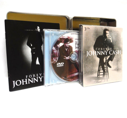 FOREVER JOHNNY CASH: The 3 CD's Tin Box Gift Pack, with Booklet and Bonus DVD The Pride Of Jesse Hallam