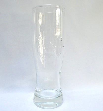 SLEEMAN BREWERY TALL CLEAR GLASS BEER STEIN WITH ETCHED LOGO