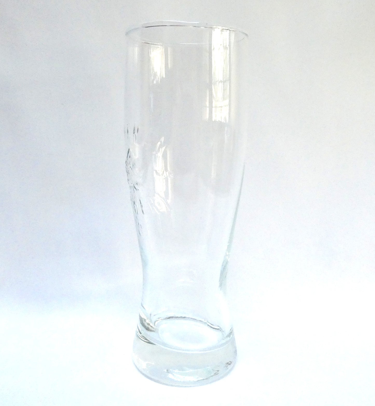 SLEEMAN BREWERY TALL CLEAR GLASS BEER STEIN WITH ETCHED LOGO