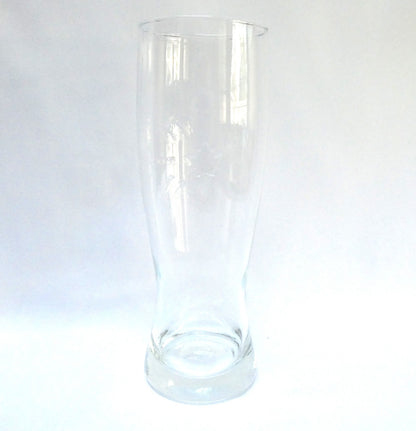 SLEEMAN BREWERY TALL CLEAR GLASS BEER STEIN WITH ETCHED LOGO