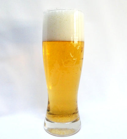 SLEEMAN BREWERY TALL CLEAR GLASS BEER STEIN WITH ETCHED LOGO