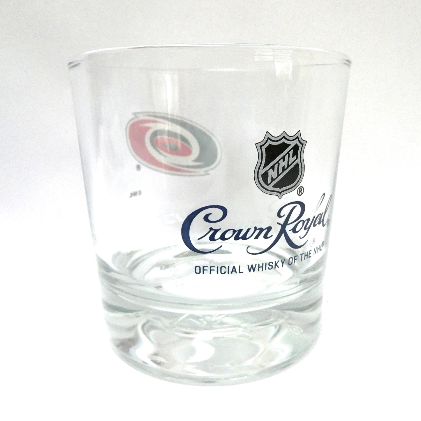 CROWN ROYAL WHISKEY ROCKS GLASS: Featuring The NHL Carolina Hurricanes