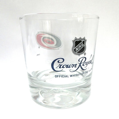 CROWN ROYAL WHISKEY ROCKS GLASS: Featuring The NHL Carolina Hurricanes