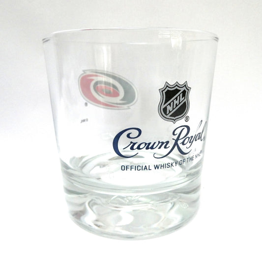 CROWN ROYAL WHISKEY ROCKS GLASS: Featuring The NHL Carolina Hurricanes