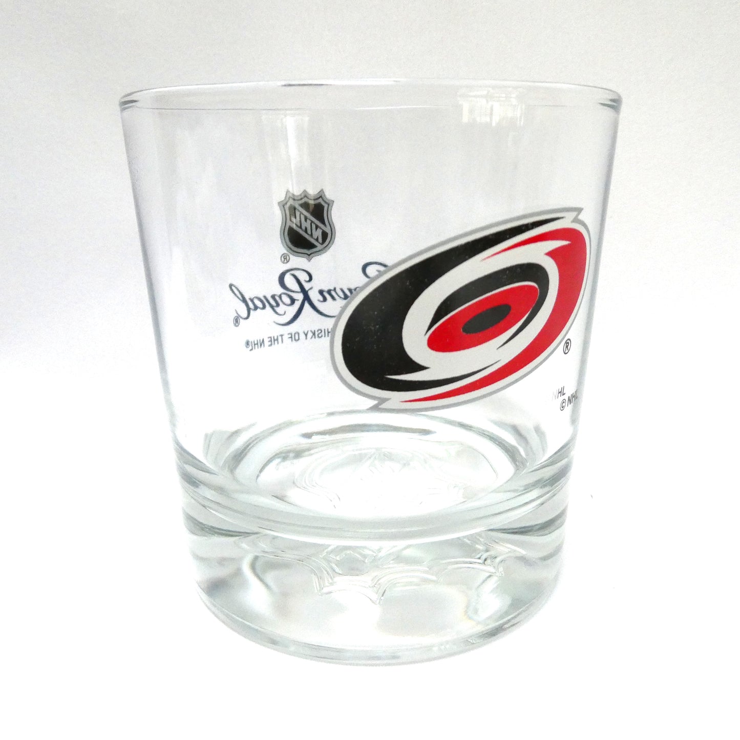 CROWN ROYAL WHISKEY ROCKS GLASS: Featuring The NHL Carolina Hurricanes