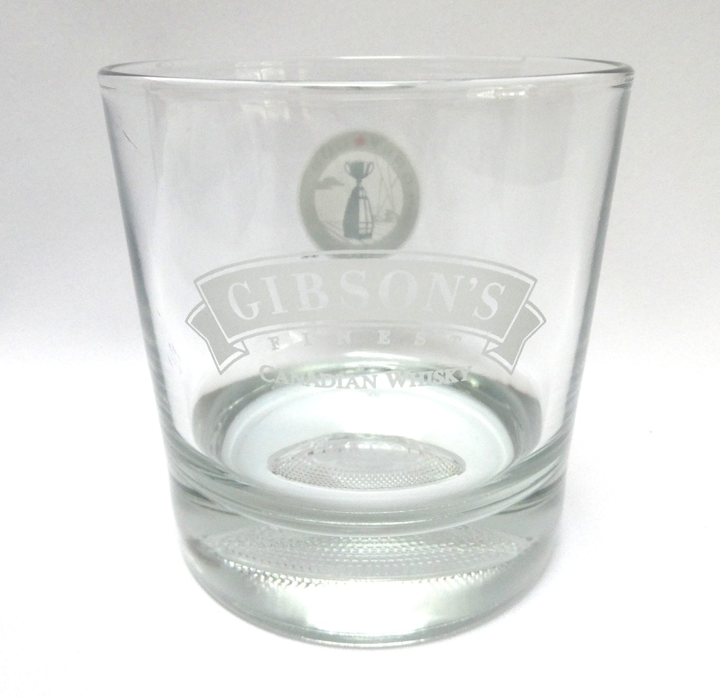 GIBSON'S FINEST CANADIAN WHISKY GLASS TUMBLER: Featuring the CFL Coupe Grey Cup 101 Logo