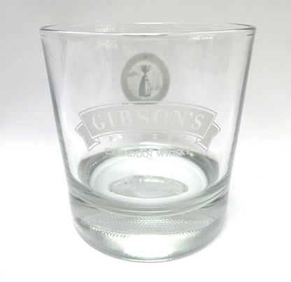 GIBSON'S FINEST CANADIAN WHISKY GLASS TUMBLER: Featuring the CFL Coupe Grey Cup 101 Logo