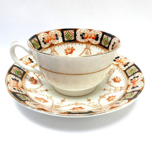 Vintage Phoenix Bone China Cup and Saucer Set: VERDUN by Thomas Forester & Sons, England