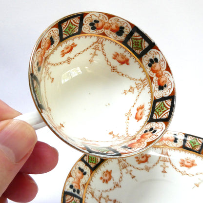 Vintage Phoenix Bone China Cup and Saucer Set: VERDUN by Thomas Forester & Sons, England