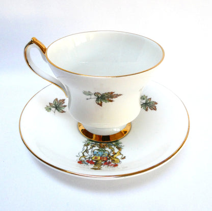 Collectible 1967 Tea Cup & Matching Saucer: CANADA'S CENTENNIAL 1867-1967 by Windsor of England
