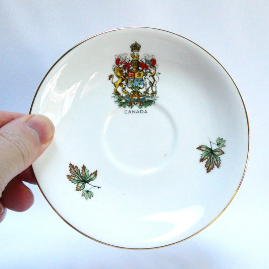 Collectible 1967 Tea Cup & Matching Saucer: CANADA'S CENTENNIAL 1867-1967 by Windsor of England