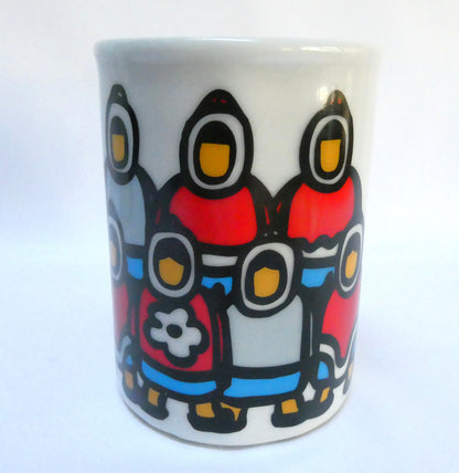 COLLECTIBLE CERAMIC MUG BY CANADIAN ARTIST MARC TETRO By Danesco of Montreal: 'THE INUIT FAMILY'