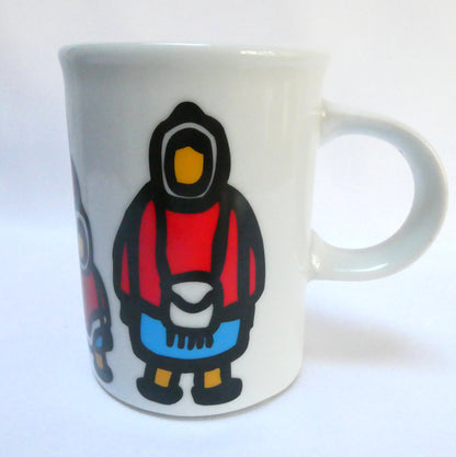 COLLECTIBLE CERAMIC MUG BY CANADIAN ARTIST MARC TETRO By Danesco of Montreal: 'THE INUIT FAMILY'