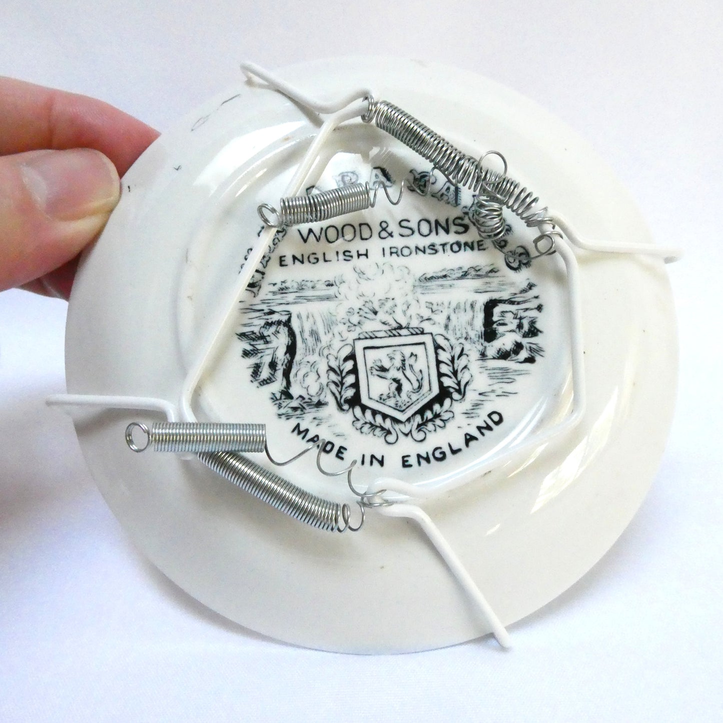 Vintage Miniature Wall Plate Featuring NIAGARA FALLS and THE MAID OF THE MIST, by Wood & Sons English Ironstone of England
