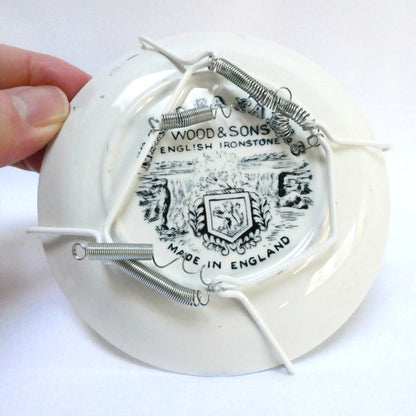 Vintage Miniature Wall Plate Featuring NIAGARA FALLS and THE MAID OF THE MIST, by Wood & Sons English Ironstone of England