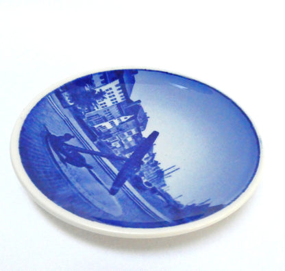ROYAL COPENHAGEN MINIATURE PLAQUETTE #55, The Mindesmaerket Nyhavn Memorial Plate from Denmark