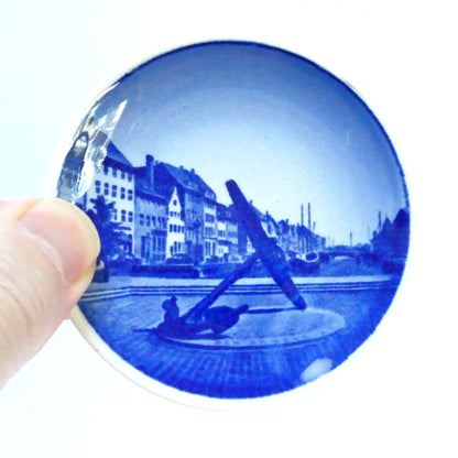 ROYAL COPENHAGEN MINIATURE PLAQUETTE #55, The Mindesmaerket Nyhavn Memorial Plate from Denmark
