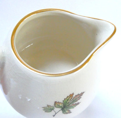 Vintage Ceramic Cream and Sugar Bowl by Sandland of England: CANADIAN NOVA SCOTIA TARTAN AND CREST PATTERN