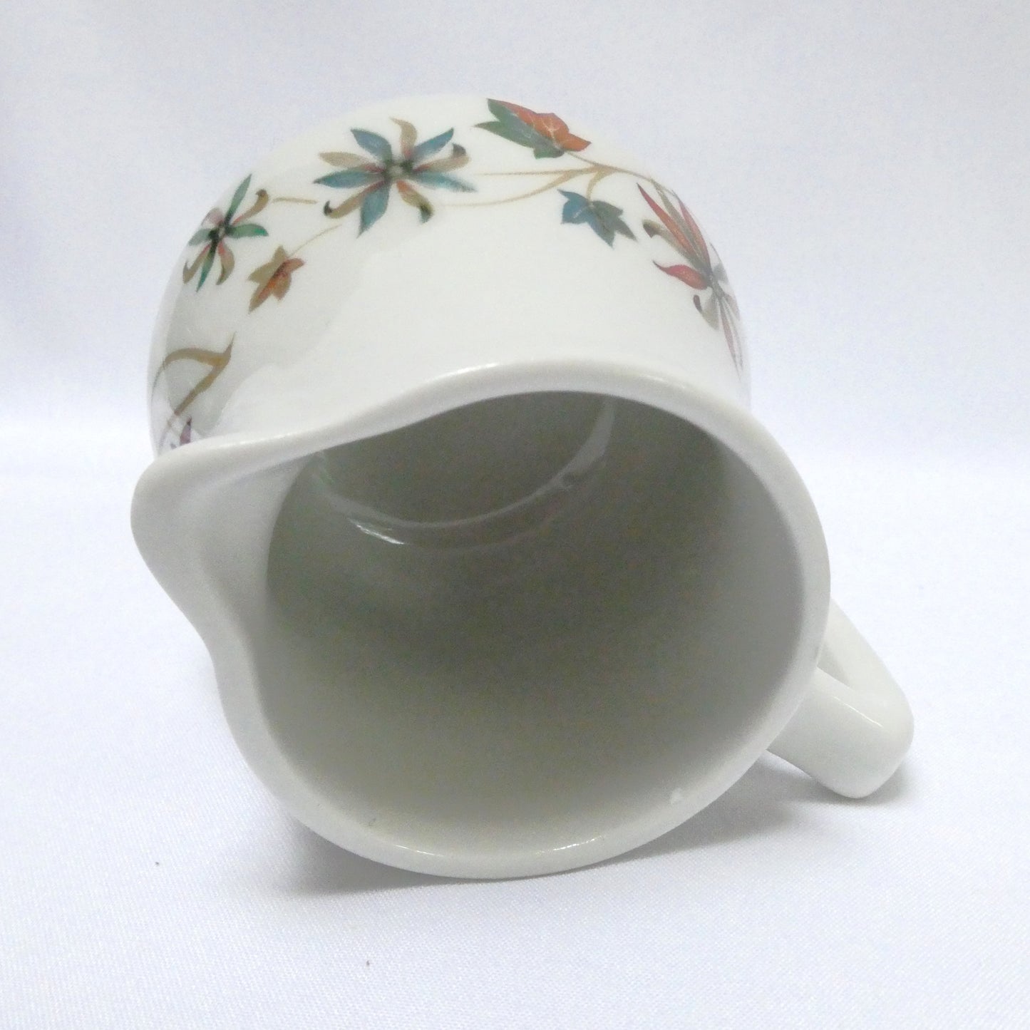 VINTAGE DURALINE GRINDLEY HOTELWARE FLORAL PATTERNED CREAMER AND BOWL SET