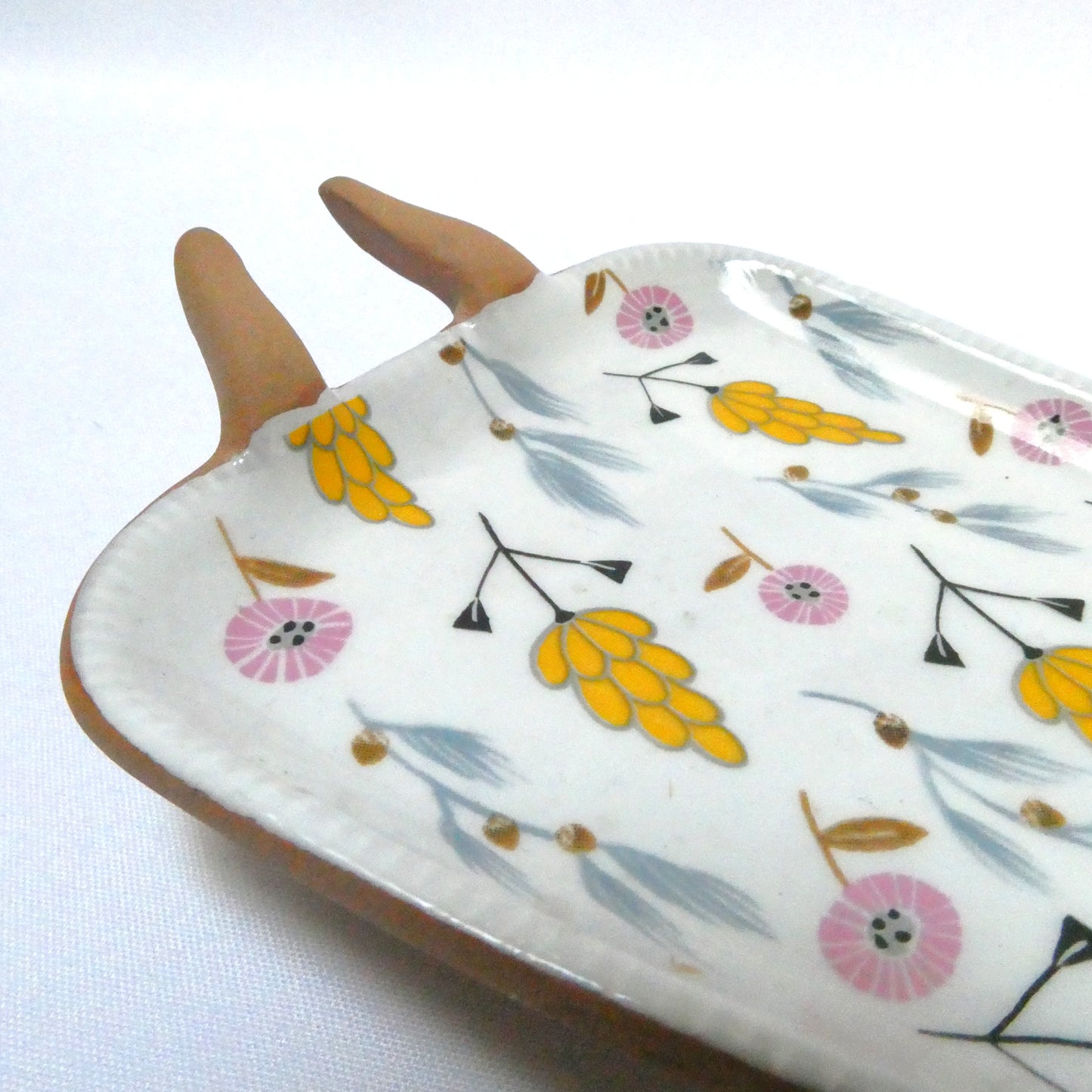 Contemporary Ariya Ceramic Ladylike Trinket Dish in a Floral Patterned Dress Designed For Anthropologie