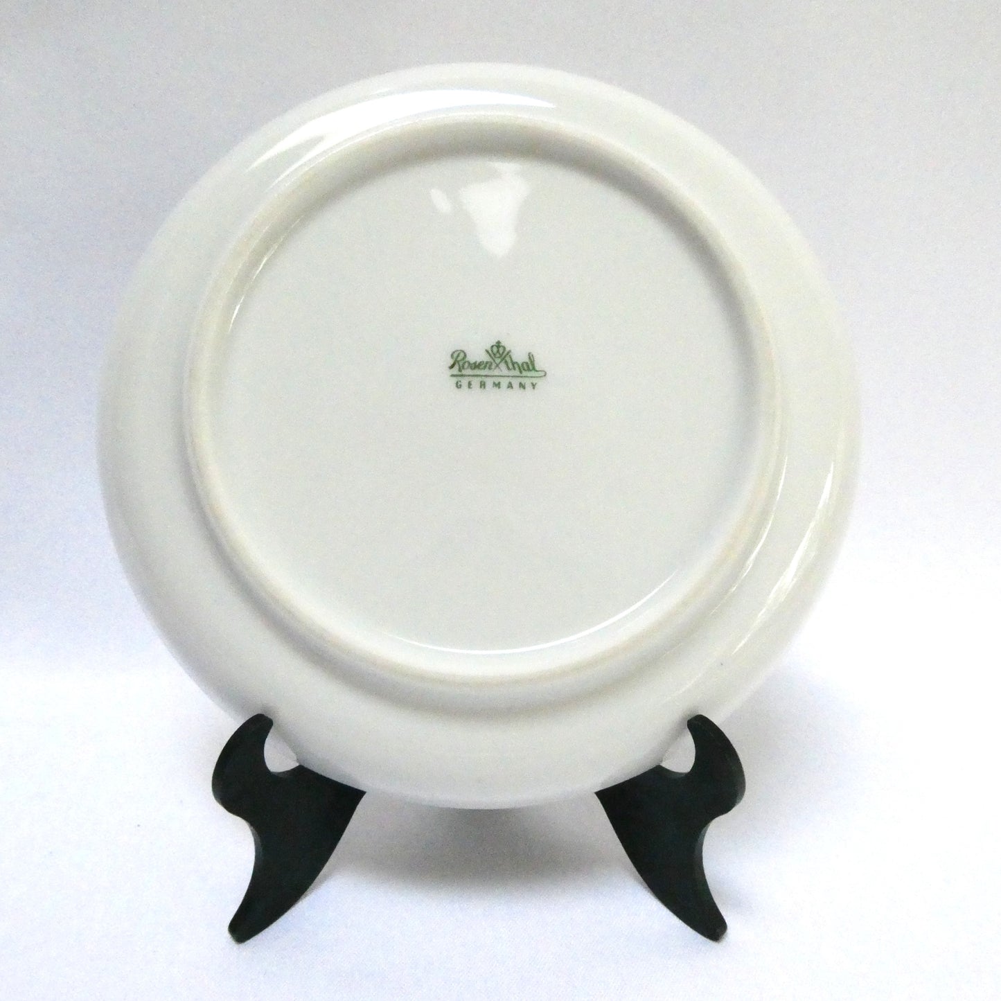 Vintage 'Moss Rose' 4.5-inch Miniature Gold-Rimmed Porcelain Plate or Trinket Tray with Original Box, by Rosenthal of Germany!