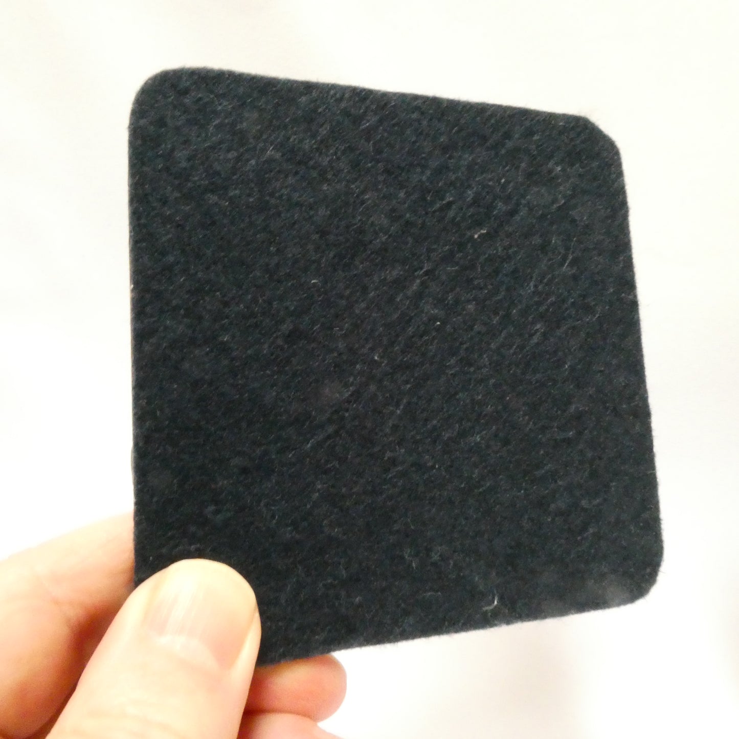 Pair of Contemporary-Designed Pebbled Stone Mosaic Tiled Drink Coasters, with Black Felt Backing