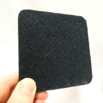 Pair of Contemporary-Designed Pebbled Stone Mosaic Tiled Drink Coasters, with Black Felt Backing