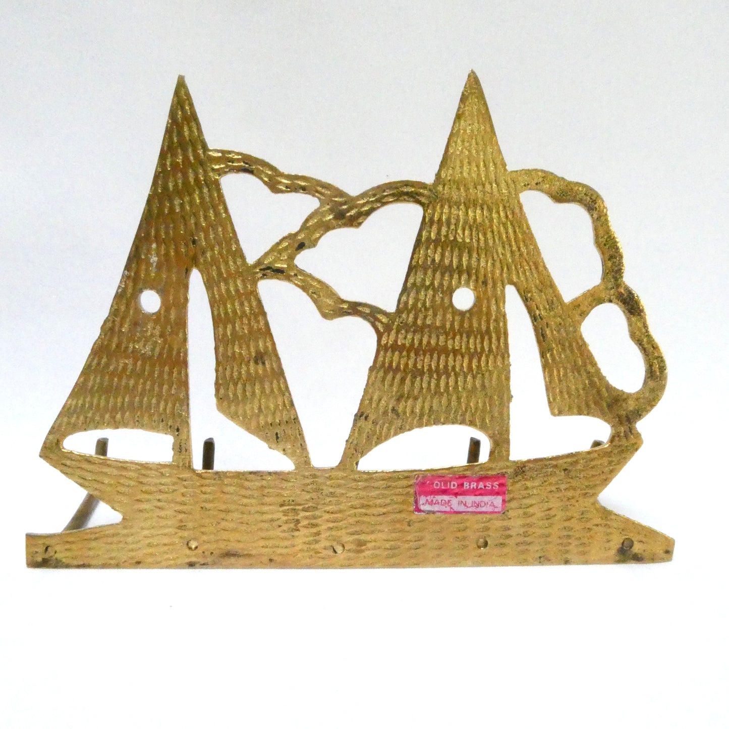 Solid Brass Nautical Motif Styled 5-HOOK WALL KEY HOLDER From India