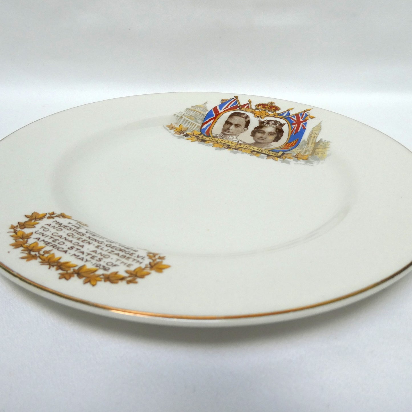 Antique King George VI and Queen Elizabeth Two-Pack Special: 1937 Coronation Cup and 1937 Visit to Canada Souvenir Plate