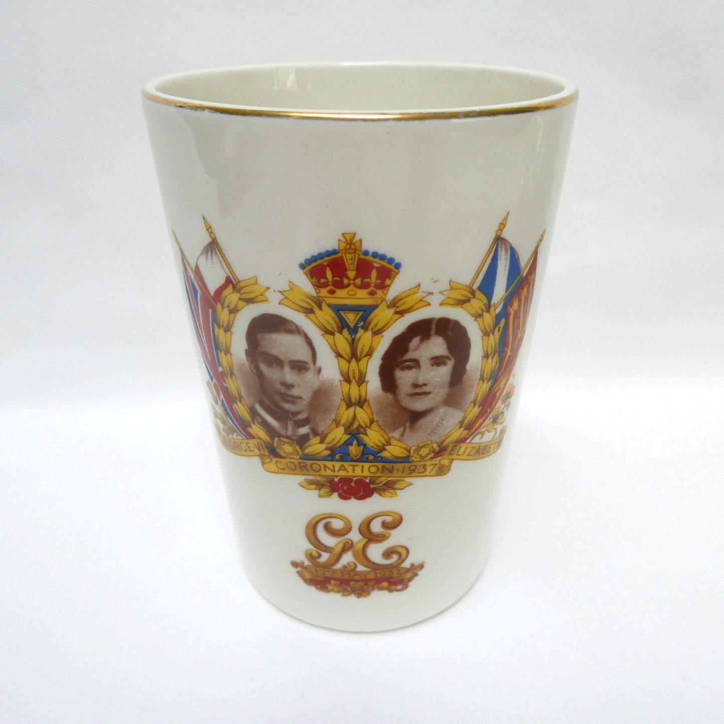 Antique King George VI and Queen Elizabeth Two-Pack Special: 1937 Coronation Cup and 1937 Visit to Canada Souvenir Plate