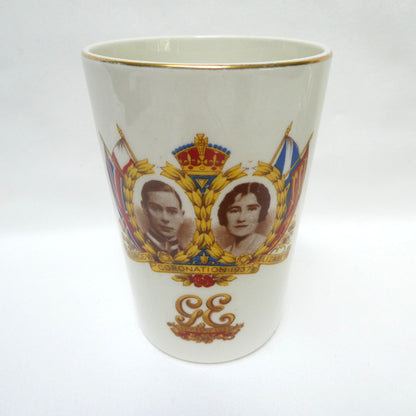 Antique King George VI and Queen Elizabeth Two-Pack Special: 1937 Coronation Cup and 1937 Visit to Canada Souvenir Plate