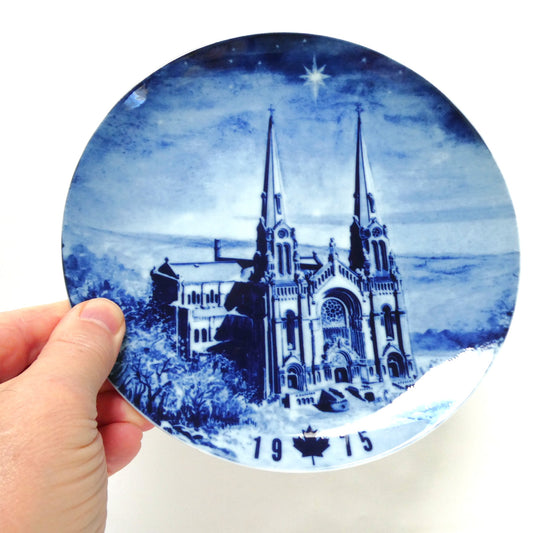 1975 Commemorative Plate Celebrating The Basilica of Sainte-Anne-de-Beaupré in Quebec, Made by Hutschenreuther of Germany
