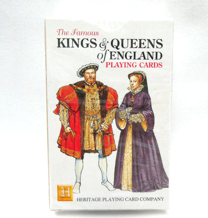 1992 DECK OF PLAYING CARDS, Vintage Kings and Queens of England: Brand New-Old Stock by The Heritage Playing Card Company of Belgium!