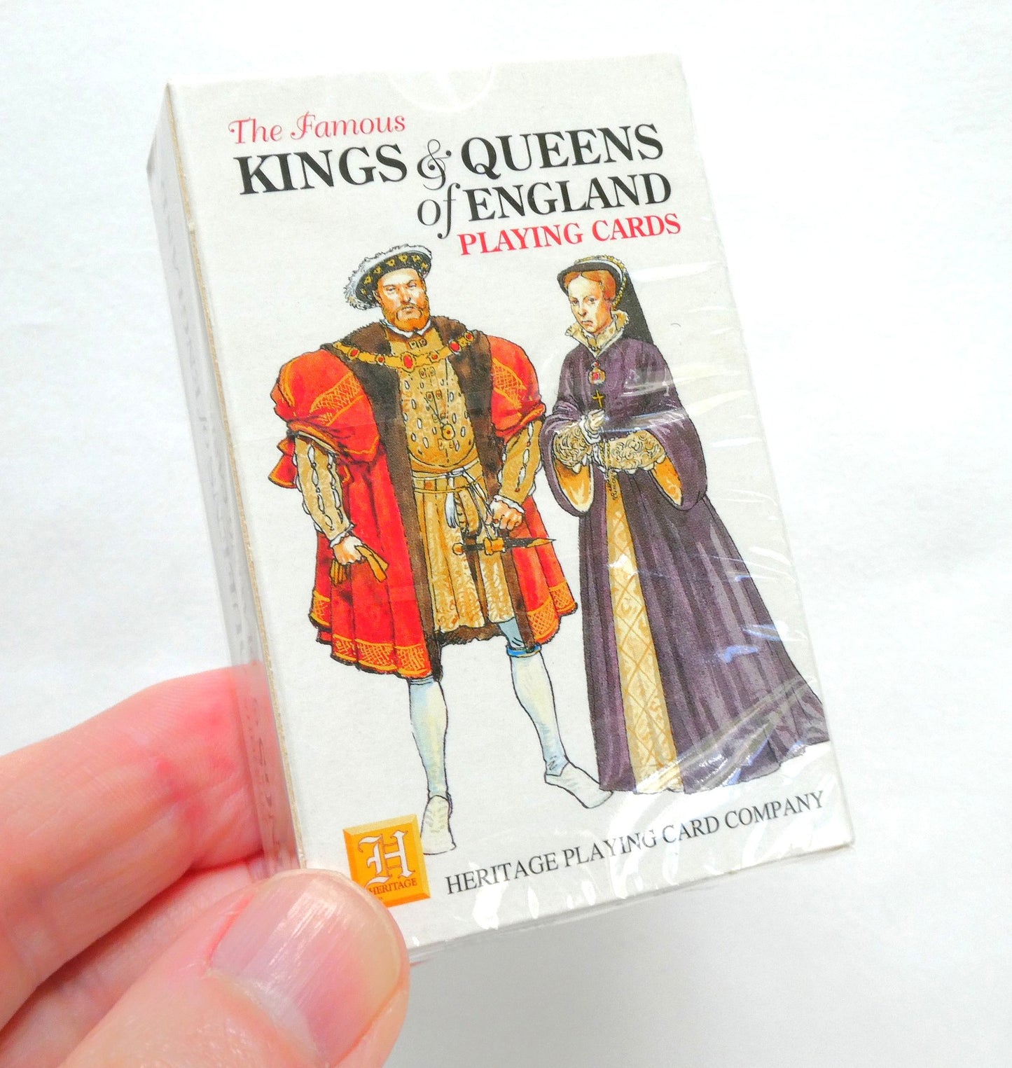 1992 DECK OF PLAYING CARDS, Vintage Kings and Queens of England: Brand New-Old Stock by The Heritage Playing Card Company of Belgium!