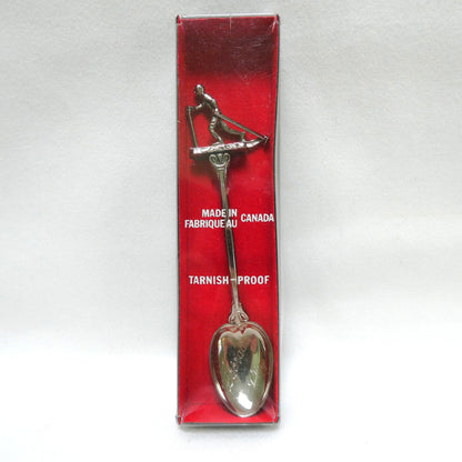 Vintage Collectible Souvenir Spoon: The Cross Country Skier of Labrador City