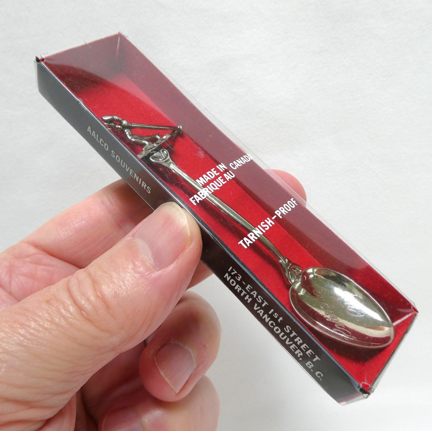 Vintage Collectible Souvenir Spoon: The Cross Country Skier of Labrador City