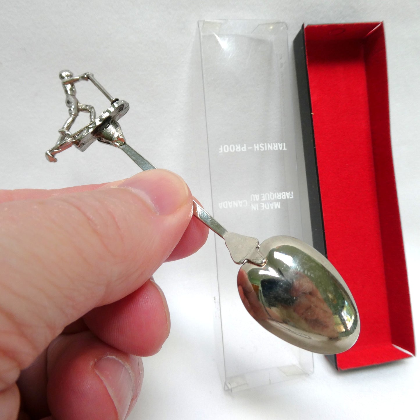 Vintage Collectible Souvenir Spoon: The Cross Country Skier of Labrador City