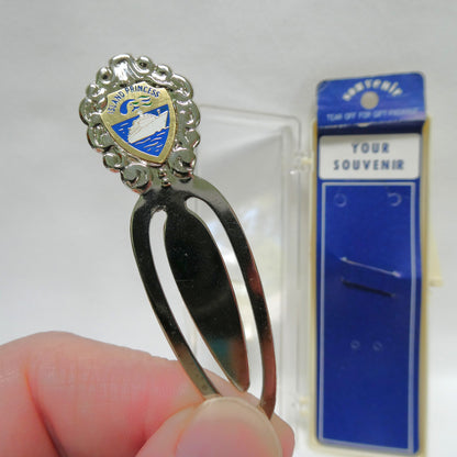 Vintage Collectible Souvenir Metal Book Marker: ISLAND PRINCESS CRUISE SHIP
