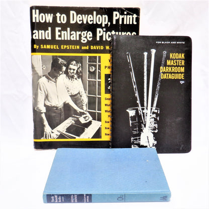 Vintage 3-Pack Photographic Book Special: HOW TO DEVELOP, PRINT AND ENLARGE PICTURES, AND DARKROOM GUIDE!