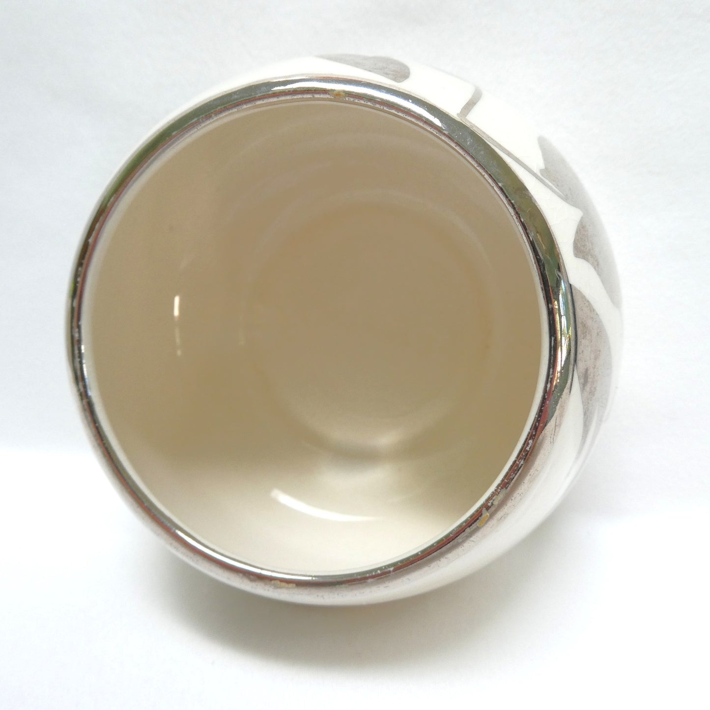 Sandland Silver Lusterware FLORAL DESIGN OPEN SUGAR BOWL, by Sandland Ware of England