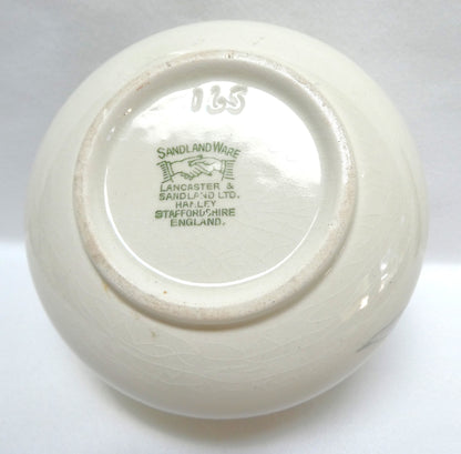 Sandland Silver Lusterware FLORAL DESIGN OPEN SUGAR BOWL, by Sandland Ware of England
