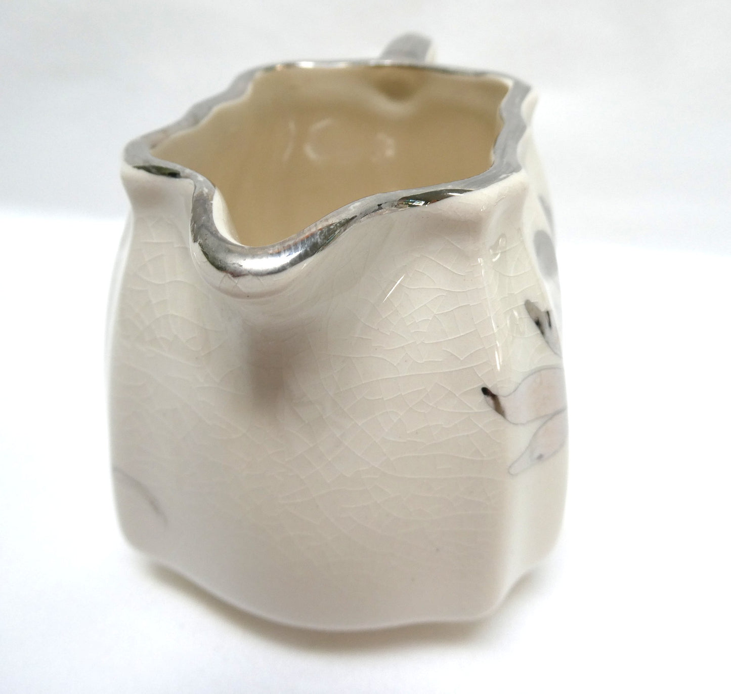 Sandland Silver Lusterware SHAMROCK DESIGN CREAMER, by Sandland Ware of England