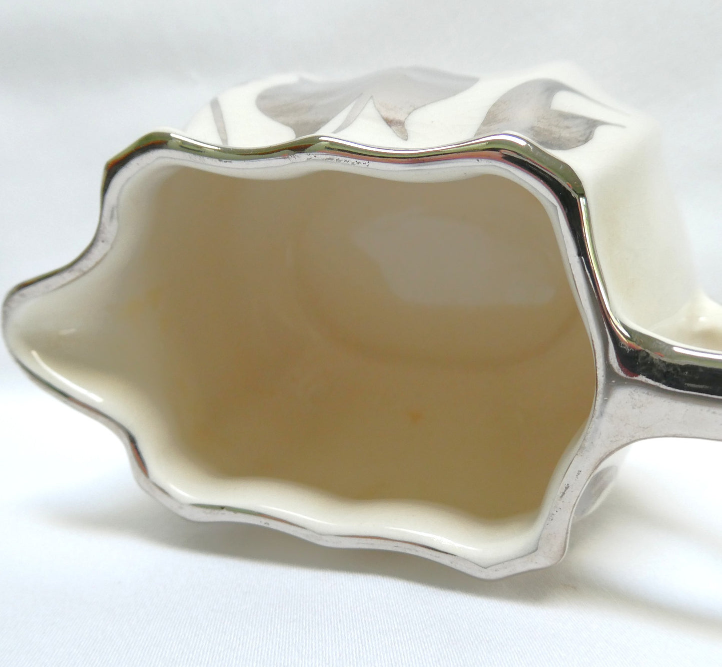 Sandland Silver Lusterware CREAM AND SUGAR BOWL, by Sandland Ware of England