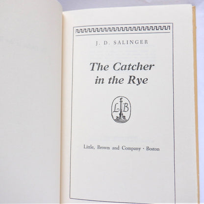 THE CATCHER IN THE RYE, A Novel by J.D. Salinger (Little, Brown & Company, Book Club Edition) 1951